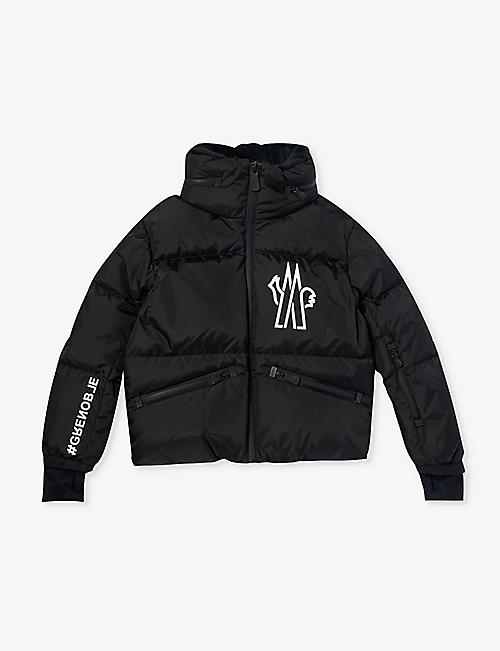 MONCLER: Grenoble Verdons brand-patch woven jacket 6-14 years