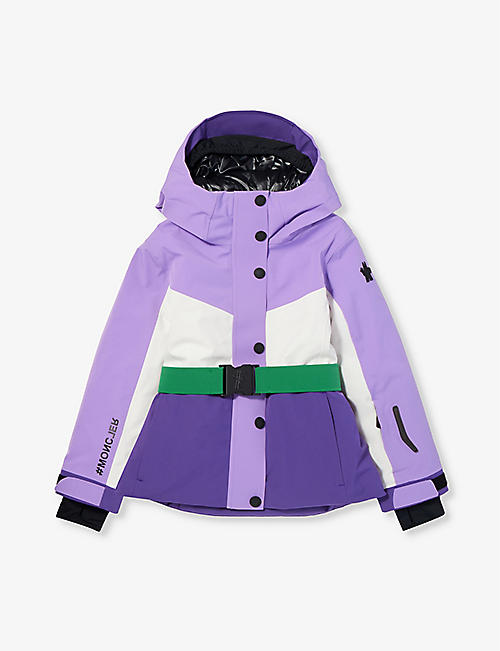 MONCLER: Grenoble Corserey colour-block woven jacket 6-14 years