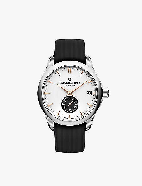 CARL F BUCHERER: 00.10924.08.13.01 Manero Peripheral stainless steel automatic watch