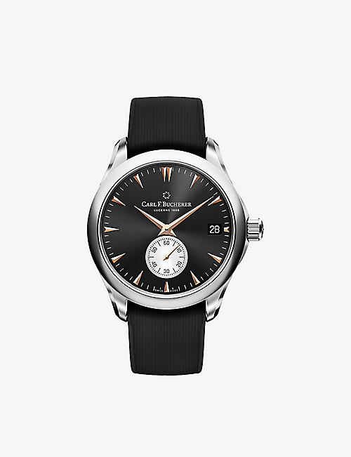 CARL F BUCHERER: 00.10924.08.33.01 Manero Peripheral stainless steel automatic watch