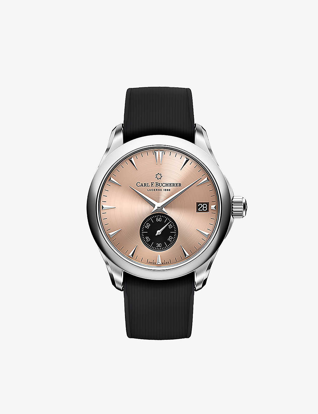 Carl F Bucherer Mens Salmon 00.10924.08.93.03 Manero Peripheral Stainless Steel Automatic Watch