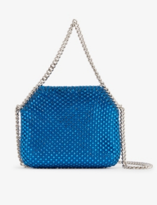STELLA MCCARTNEY: Falabella crystal-embellished mesh shoulder bag