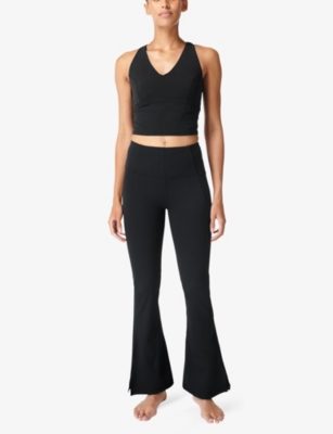 SWEATY BETTY: "Soft Sculpt Flare 32"" stretch-woven yoga trousers"