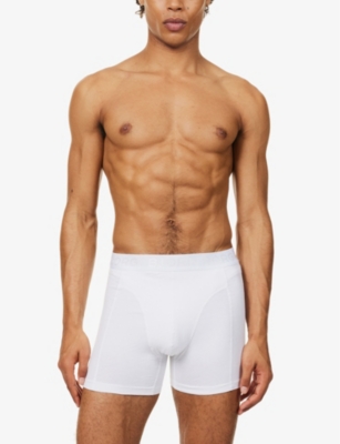 Shop Bjorn Borg Mens White Branded-waistband Mid-rise Pack Of Two Stretch-cotton Boxers