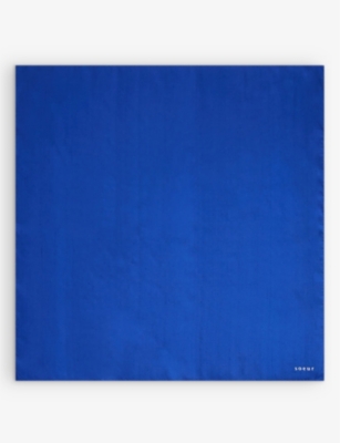 Soeur Capucine Logo-print Silk Scarf In Blue