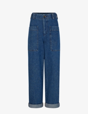 Soeur Thabor Straight-leg Mid-rise Jeans In Blue