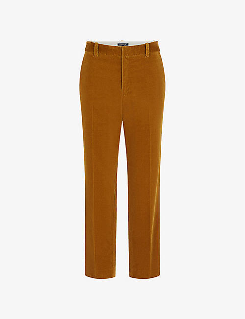 SOEUR: Vianney high-rise straight-leg cord stretch-cotton trousers