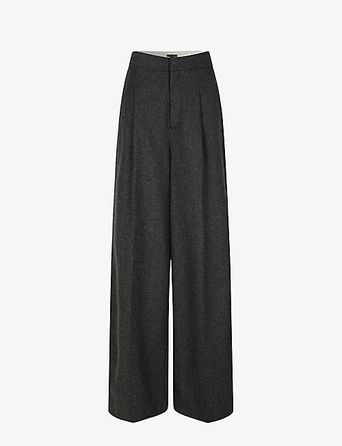 SOEUR: Pegase wide-leg high-rise wool trousers