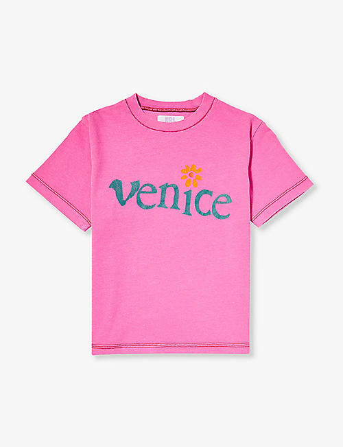 ERL: Venice slogan-print short-sleeve cotton-jersey T-shirt 4-14 years