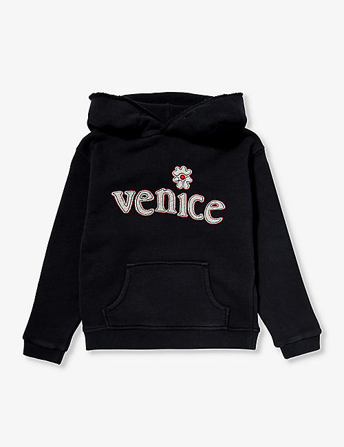 ERL: Venice slogan-print cotton-jersey hoody 8-14 years