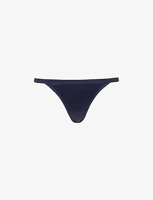 LOVE STORIES: Room Service scalloped-trim stretch-woven thong