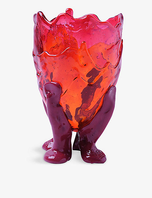 CORSI DESIGN: Fish Design Clear resin vase 26cm
