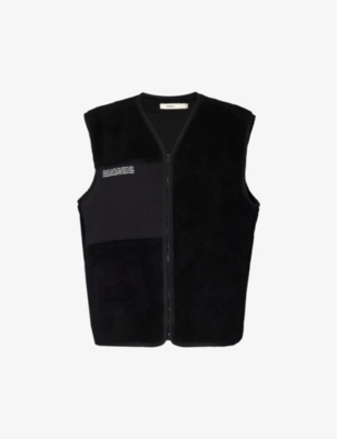 Pangaia Womens Recycled Wool Fleece Gilet In Black