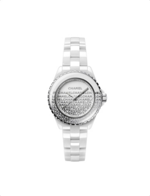 CHANEL Stainless Steel Ceramic Diamond Pink Mother of Pearl 38mm
