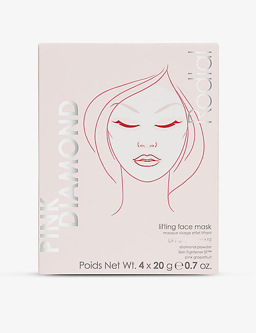 RODIAL: Pink Diamond Lifting face mask pack of four