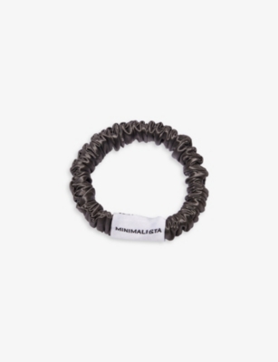 The HYA skinny mulberry-silk scrunchie pack of three