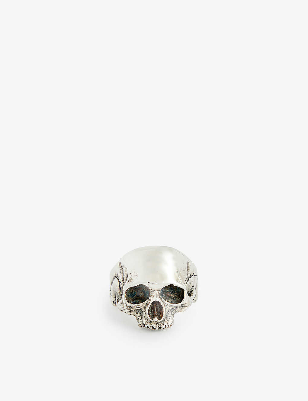 Frederick Grove Mens Silver Anatomical Skull Sterling-silver Ring