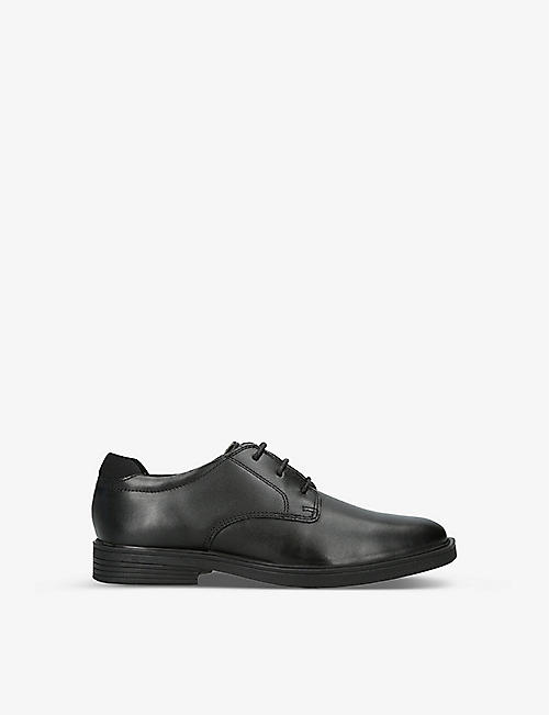 GEOX: Zheeno lace-up leather Oxford shoes 9-10 years