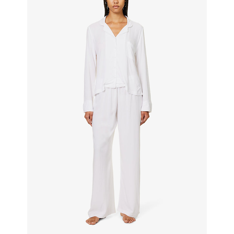Shop Bluebella Women's White Tarcon Relaxed-fit Woven Pyjama Set