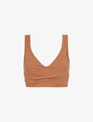 VARLEY: Kellam V-neck stretch recycled-polyester bra