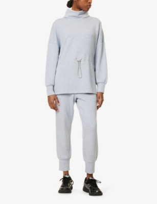 Freya high-neck stretch-woven blend sweatshirt