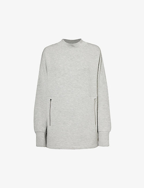 VARLEY: Bay high-neck stretch-woven sweatshirt