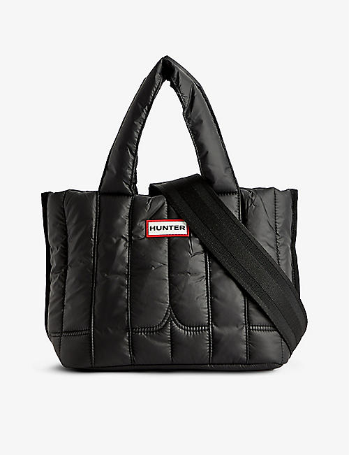 HUNTER: Intrepid puffer recycled-polyester tote bag