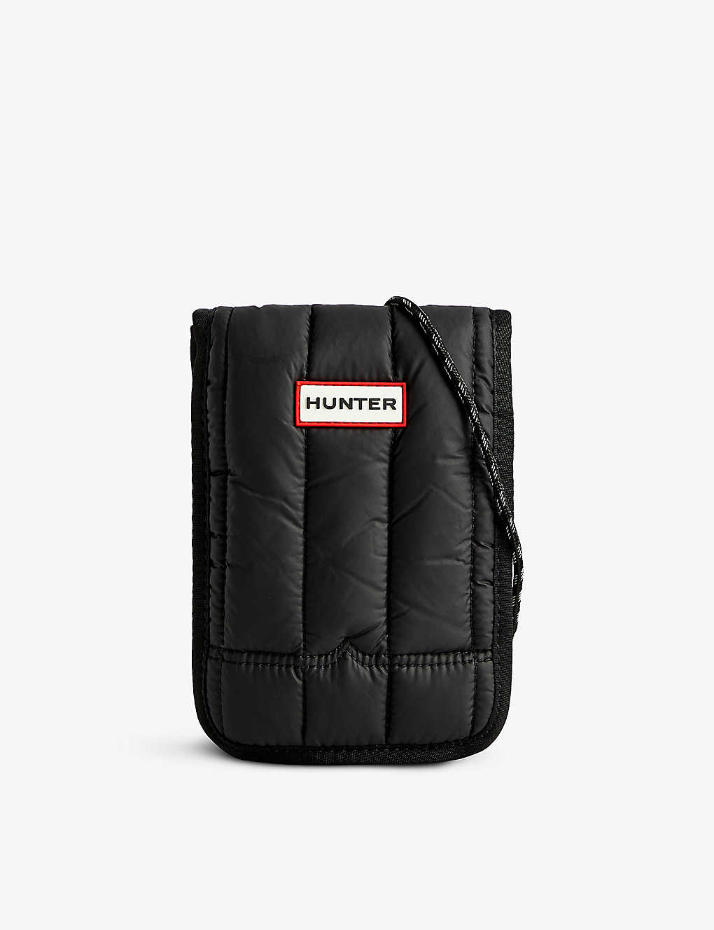Hunter Intrepid Puffer Shell Pouch Bag In Black/red Box Logo