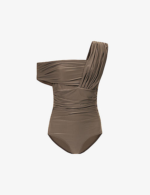 GOLDSIGN: Tilson ruched stretch-woven body