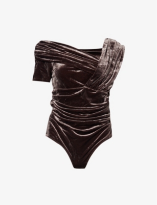 GOLDSIGN: Tilson ruched stretch-woven body