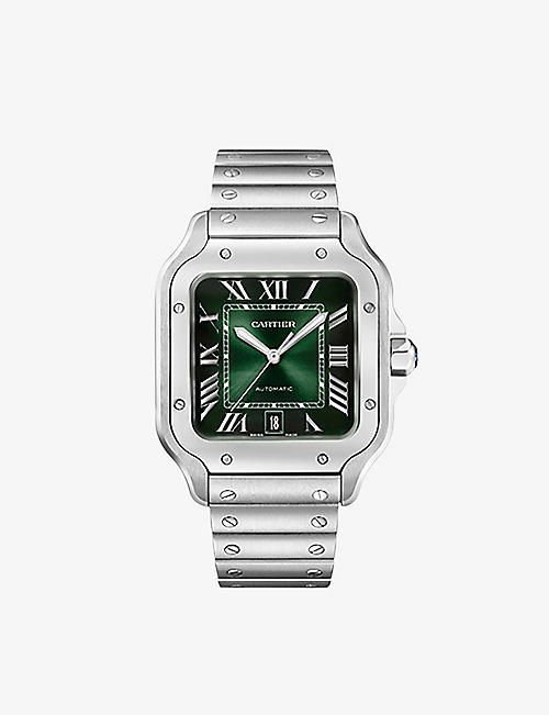 CARTIER: CRWSSA0074 Santos de Cartier large steel automatic watch
