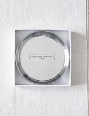 THE WHITE COMPANY: Signature stainless-steel candle and diffuser plate 8cm