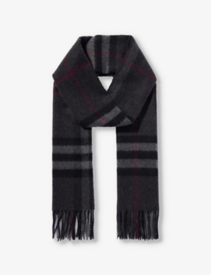 BURBERRY Giant Check brand-print cashmere scarf