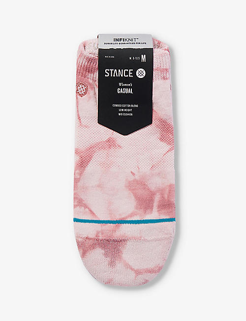 STANCE: Tie-dye brand-embroidered cotton-blend knitted socks