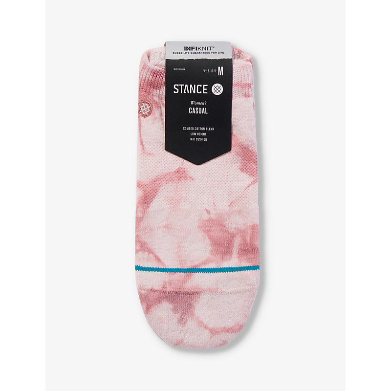 STANCE STANCE WOMENS LILACICE TIE-DYE BRAND-EMBROIDERED COTTON-BLEND KNITTED SOCKS
