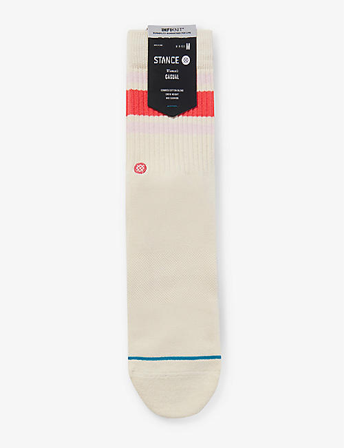 STANCE: Boyd striped cotton-blend knitted socks