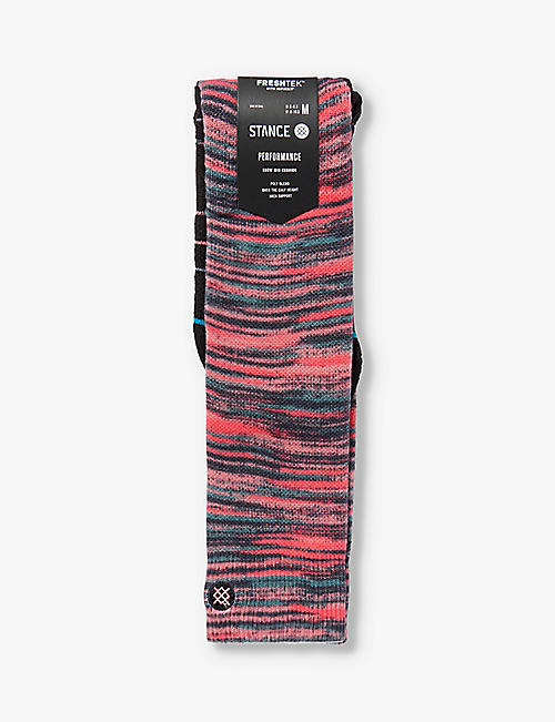 STANCE: Brand-embroidered stripe-pattern knitted socks