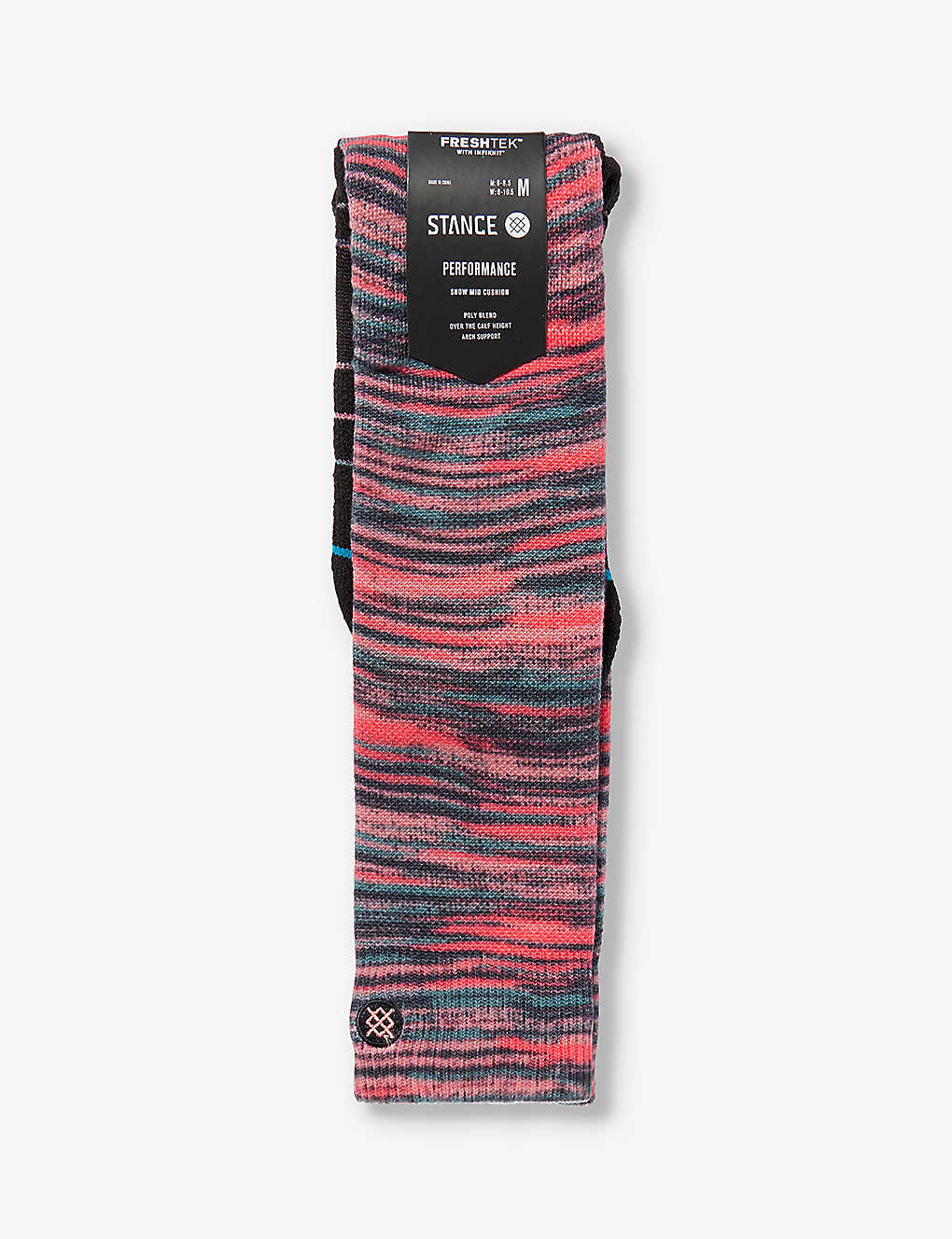 Stance Womens Multi Brand-embroidered Stripe-pattern Knitted Socks