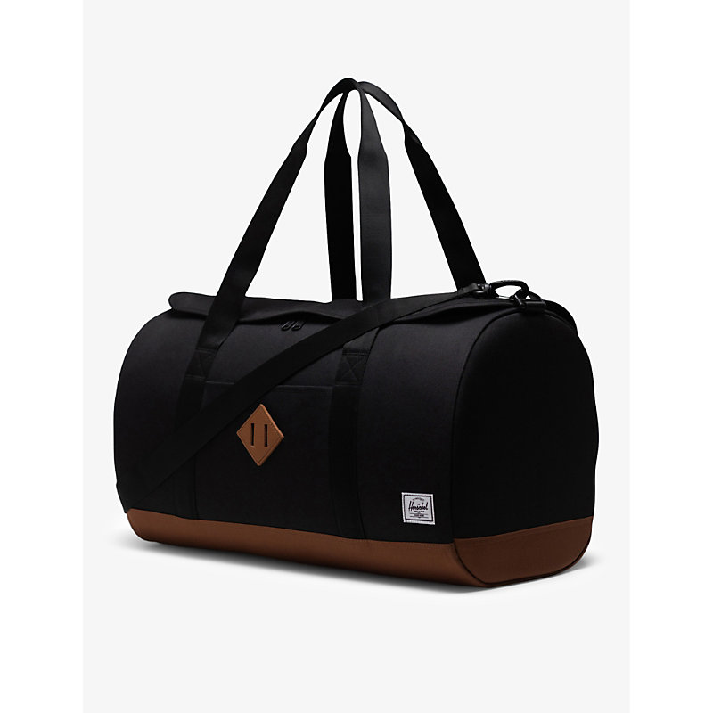 Shop Herschel Supply Co Black/saddle Brown Heritage Recycled-polyester Duffle Bag