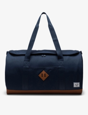 Herschel Supply Co Heritage Recycled-polyester Duffle Bag In Navy/saddle Brown