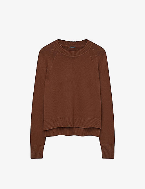 JOSEPH: Round-neck relaxed-fit silk and cashmere-blend jumper
