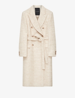 Joseph Melange Tweed Cornwall Coat In Cassonade