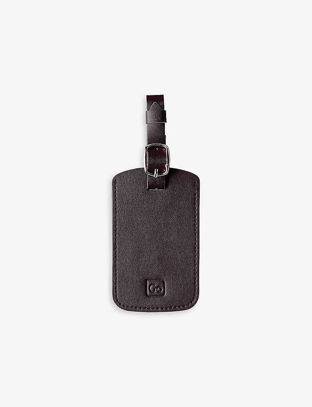 Go Travel Black Brand-embossed Woven Luggage Tags