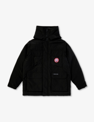 CANADA GOOSE: Expedition logo-patch shell-down jacket 7-16 ages