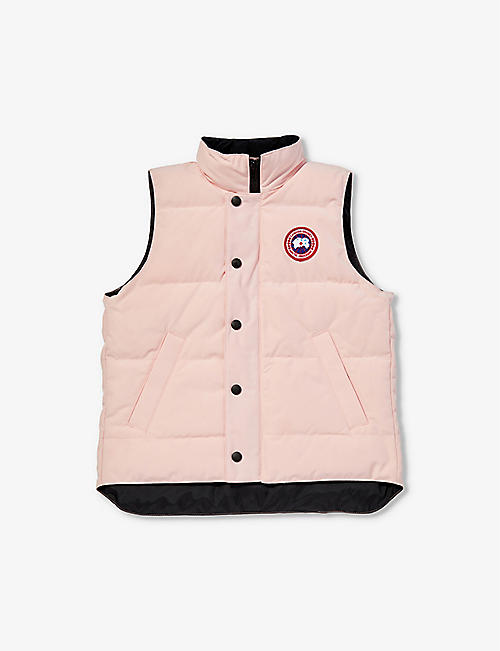 CANADA GOOSE: Vanier logo-patch shell-down gilet 7-16 years