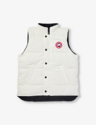 CANADA GOOSE CANADA GOOSE BOYS N.STAR WHITE KIDS VANIER PADDED SHELL-DOWN GILET 10-16 YEARS