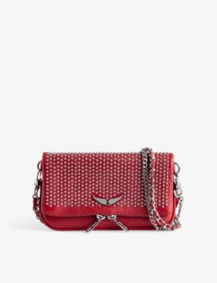 Zadig & Voltaire Zadig&voltaire Power Rock Nano Studded Leather Clutch Bag