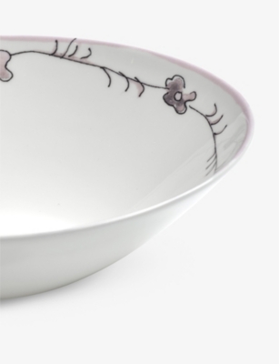 Marni Serax X Midnight Flowers Bone-china Bowl 18cm
