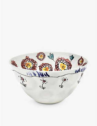 MARNI: Anemone Milk floral-motif bone-china serving bowl 12cm