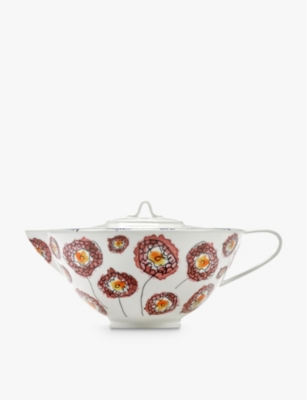 Marni Anemone Milk Flower-motif Bone-china Teapot 20.5cm In White